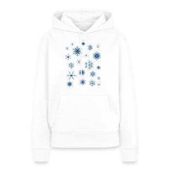 hiver - Sweat à capuche Premium bio Femme - blanc - Devant - Julia (174cm)