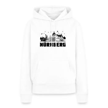 Nuernberg Stadt Portrait und Urlaubsziel Geschenk - Frauen Premium Bio Hoodie - Weiß - Vorne - Julia (174cm)