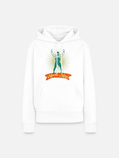 Wrestling Macho Man - Frauen Premium Bio Hoodie - Weiß