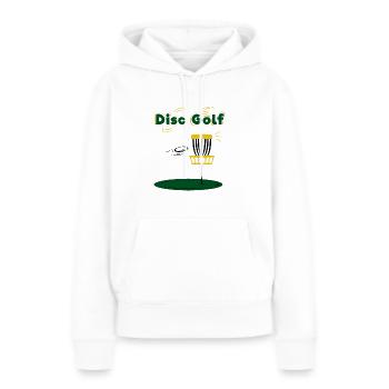 Disc Golf - Frauen Premium Bio Hoodie - Weiß - Vorne - Julia (174cm)
