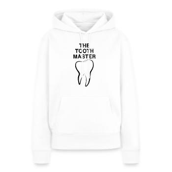 Dentiste Le dentiste - Sweat à capuche Premium bio Femme - blanc - Devant - Julia (174cm)