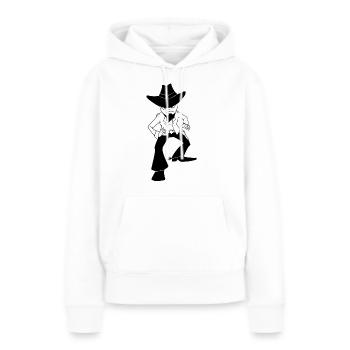 Cowboy Wild West Western Shérif de cadeaux - Sweat à capuche Premium bio Femme - blanc - Devant - Julia (174cm)