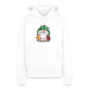 Einhorn Thron Muschel Geschenk - Frauen Premium Bio Hoodie - Weiß - Vorne - Julia (174cm)