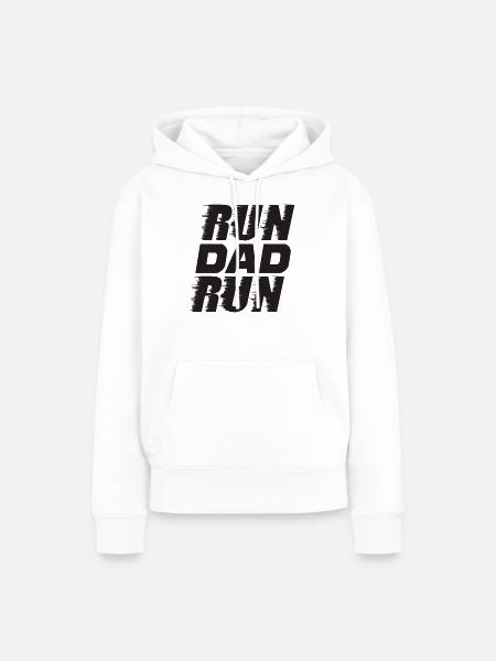 Marathon Laufen Rennen Papa Motivation Geschenk - Frauen Premium Bio Hoodie - Weiß
