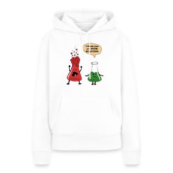 Conception de thé en tube à essai Science - Sweat à capuche Premium bio Femme - blanc - Devant - Julia (174cm)