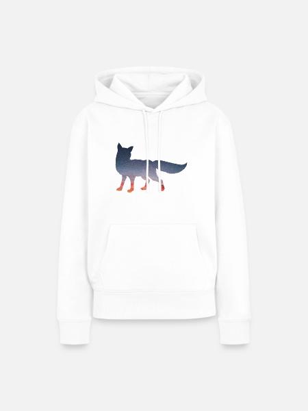 Space Fox - Frauen Premium Bio Hoodie - Weiß