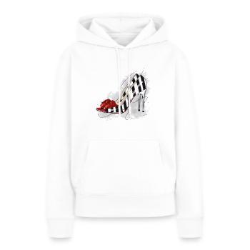 Sexy Highheels - Frauen Premium Bio Hoodie - Weiß - Vorne - Julia (174cm)