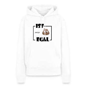 Ist mir egal - Frauen Premium Bio Hoodie - Weiß - Vorne - Julia (174cm)