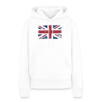Großbritannien Flagge - Frauen Premium Bio Hoodie - Weiß - Vorne - Julia (174cm)