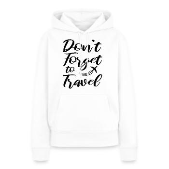 Travel - Frauen Premium Bio Hoodie - Weiß - Vorne - Julia (174cm)