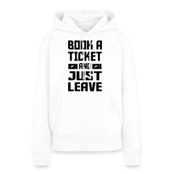 Travel - Frauen Premium Bio Hoodie - Weiß - Vorne - Julia (174cm)