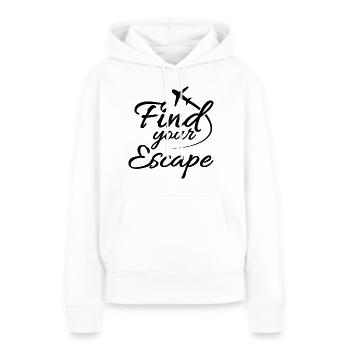 Travel - Frauen Premium Bio Hoodie - Weiß - Vorne - Julia (174cm)