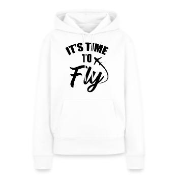 Travel - Frauen Premium Bio Hoodie - Weiß - Vorne - Julia (174cm)