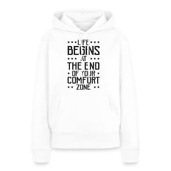 Travel - Frauen Premium Bio Hoodie - Weiß - Vorne - Julia (174cm)