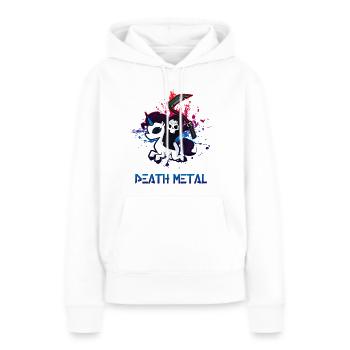 Death Metal Fan - Sweat à capuche Premium bio Femme - blanc - Devant - Julia (174cm)