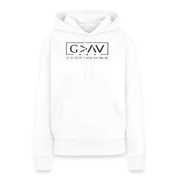 Geschenk für Christen - Frauen Premium Bio Hoodie - Weiß - Vorne - Julia (174cm)