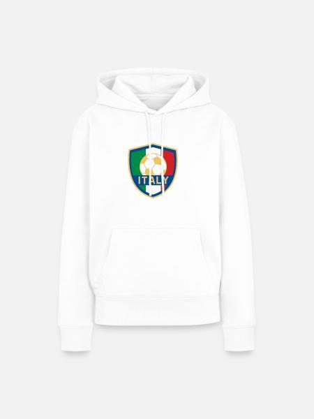 Italien Fußball - Frauen Premium Bio Hoodie - Weiß