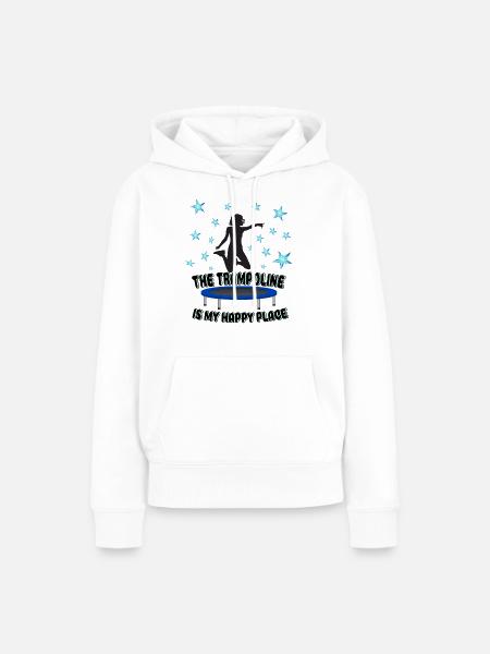 Jumping Trampolin Jumpen Jumpstyle Jump Fitness - Frauen Premium Bio Hoodie - Weiß