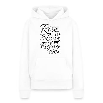 Cheval à cheval - Sweat à capuche Premium bio Femme - blanc - Devant - Julia (174cm)