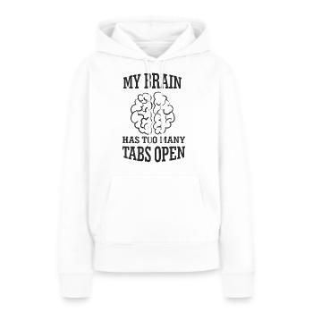 Internet Geek - Sweat à capuche Premium bio Femme - blanc - Devant - Julia (174cm)