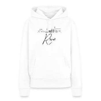 Rome Rome Rome Italie Italie Skyline - Sweat à capuche Premium bio Femme - blanc - Devant - Julia (174cm)