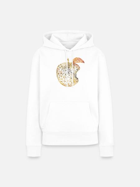 Poly Apfel Golden - Frauen Premium Bio Hoodie - Weiß