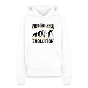 Evolution Photographer Photograph Fotograf - Frauen Premium Bio Hoodie - Weiß - Vorne - Julia (174cm)