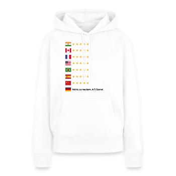 Typique allemand Alman Allemagne commentairesSpruchons - Sweat à capuche Premium bio Femme - blanc - Devant - Julia (174cm)