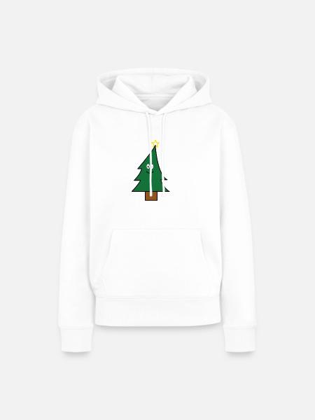 Tannenbaum - Frauen Premium Bio Hoodie - Weiß