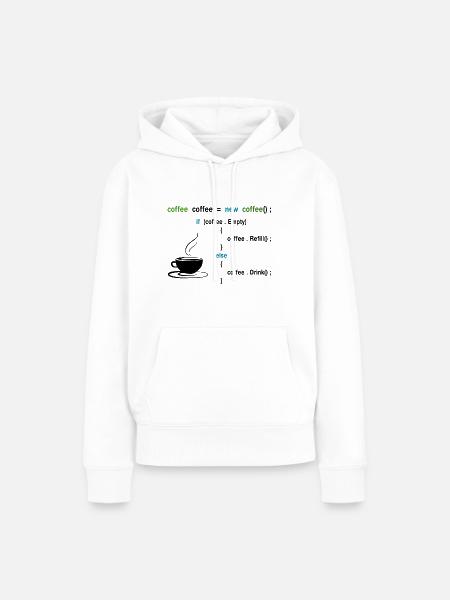 Kaffee Methode IT - Frauen Premium Bio Hoodie - Weiß