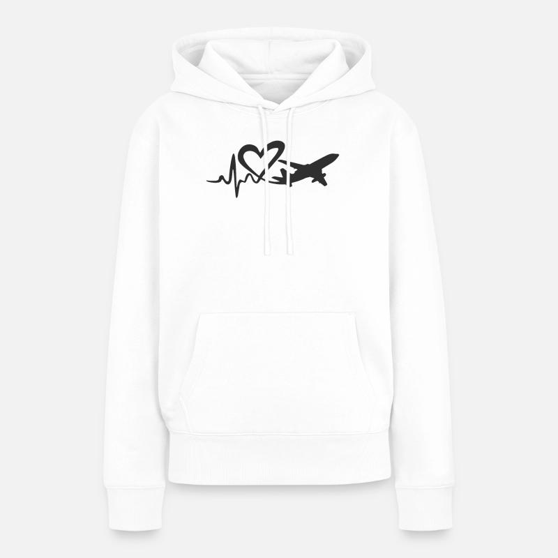 Voyage - Sweat à capuche Premium bio Femme - blanc