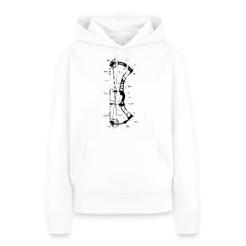 Arc et flèche - Sweat à capuche Premium bio Femme - blanc - Devant - Julia (174cm)