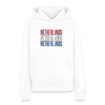 Pays-Bas / Pays-Bas - Sweat à capuche Premium bio Femme - blanc - Devant - Julia (174cm)