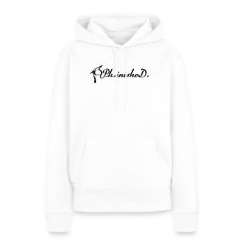 Ph.inishe.D. Thèse de doctorat terminée - Sweat à capuche Premium bio Femme - blanc - Devant - Julia (174cm)