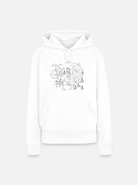 Mutter Natur Panorama - Frauen Premium Bio Hoodie - Weiß