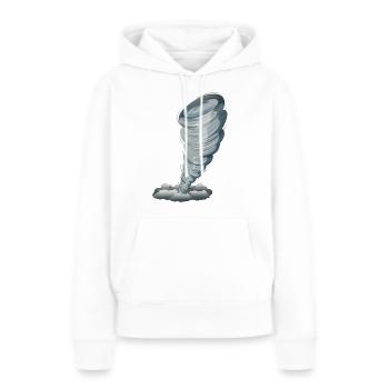 Cadeau météo tempête de tornade - Sweat à capuche Premium bio Femme - blanc - Devant - Julia (174cm)