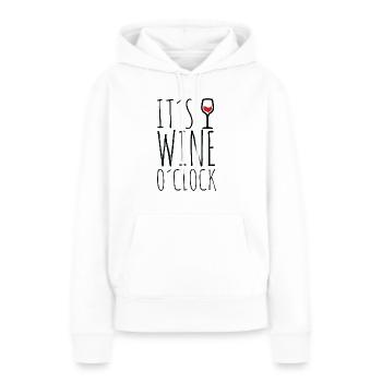 Wine o clock - Frauen Premium Bio Hoodie - Weiß - Vorne - Julia (174cm)