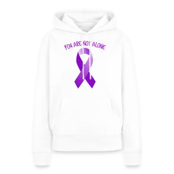 You are Not Alone Brustkrebs Lungenkrebs Schleife - Frauen Premium Bio Hoodie - Weiß - Vorne - Julia (174cm)