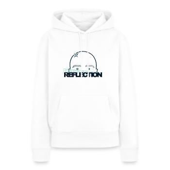 Réflexion dans les têtes chauves - Sweat à capuche Premium bio Femme - blanc - Devant - Julia (174cm)