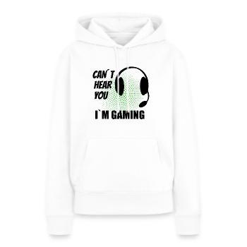 Jeux - Sweat à capuche Premium bio Femme - blanc - Devant - Julia (174cm)