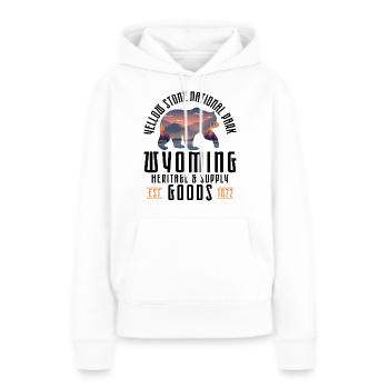 Yellow Stone Nationalpark - Frauen Premium Bio Hoodie - Weiß - Vorne - Julia (174cm)