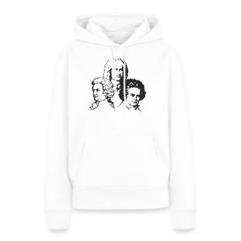 Bach Mozart Beethoven - Frauen Premium Bio Hoodie - Weiß - Vorne - Julia (174cm)