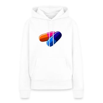 Tabletten - Frauen Premium Bio Hoodie - Weiß - Vorne - Julia (174cm)