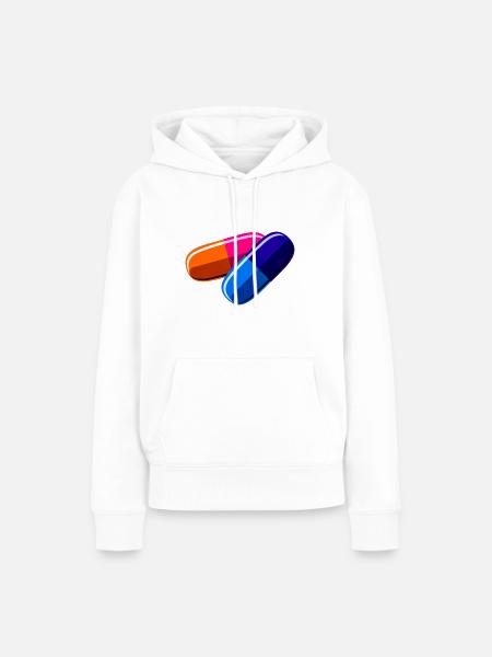 Tabletten - Frauen Premium Bio Hoodie - Weiß