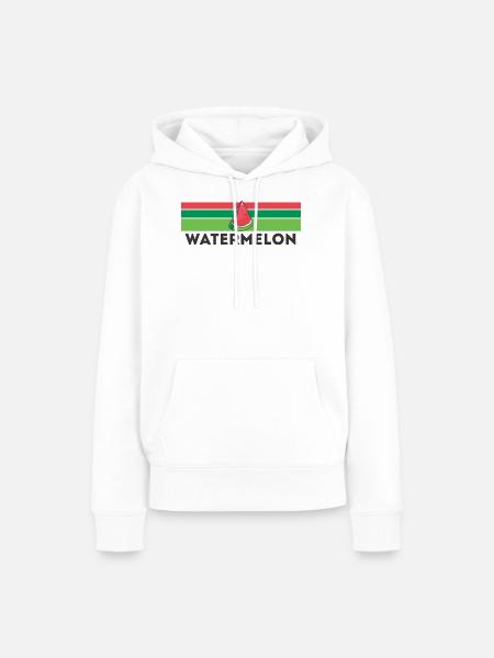 Wassermelone - Frauen Premium Bio Hoodie - Weiß