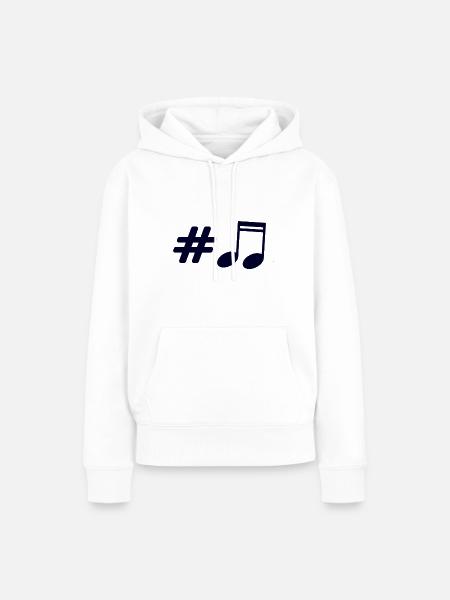Musik - Musiknote - Frauen Premium Bio Hoodie - Weiß