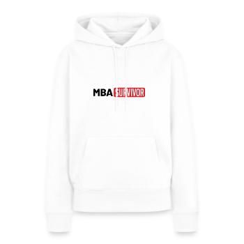 Survivant du MBA - Sweat à capuche Premium bio Femme - blanc - Devant - Julia (174cm)