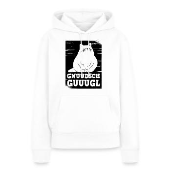 Knutschkugel auf sächsisch Katze für Katzenfreunde - Frauen Premium Bio Hoodie - Weiß - Vorne - Julia (174cm)