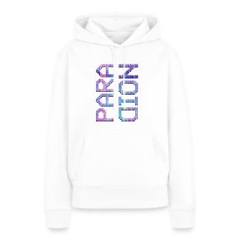 Vaporwave Aesthetic Paranoid - Frauen Premium Bio Hoodie - Weiß - Vorne - Julia (174cm)