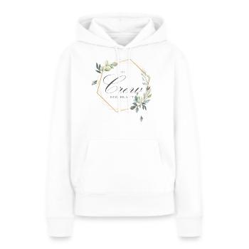 Die Crew der Braut - Team Bride - Bride Squad - Frauen Premium Bio Hoodie - Weiß - Vorne - Julia (174cm)